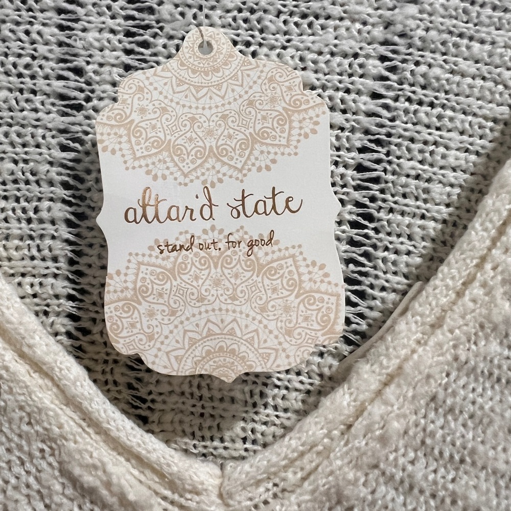 Altar'd State Cream V-Neck Sweater - Picture 2 of 9